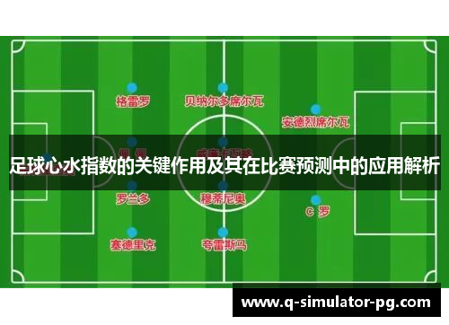 足球心水指数的关键作用及其在比赛预测中的应用解析